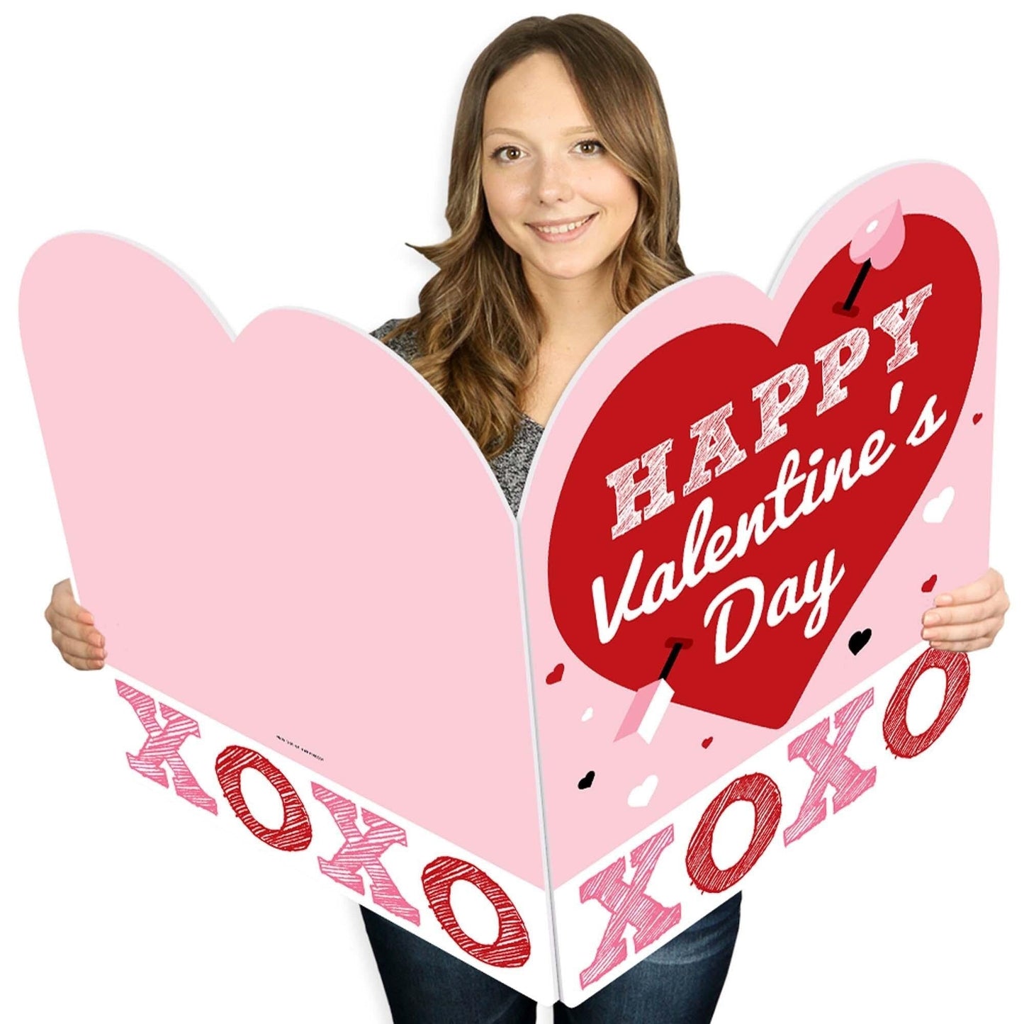Conversation Hearts - Kids Valentine's Day Giant Greeting Card - Big Shaped Jumborific Card - 16.5 x 22 inches
