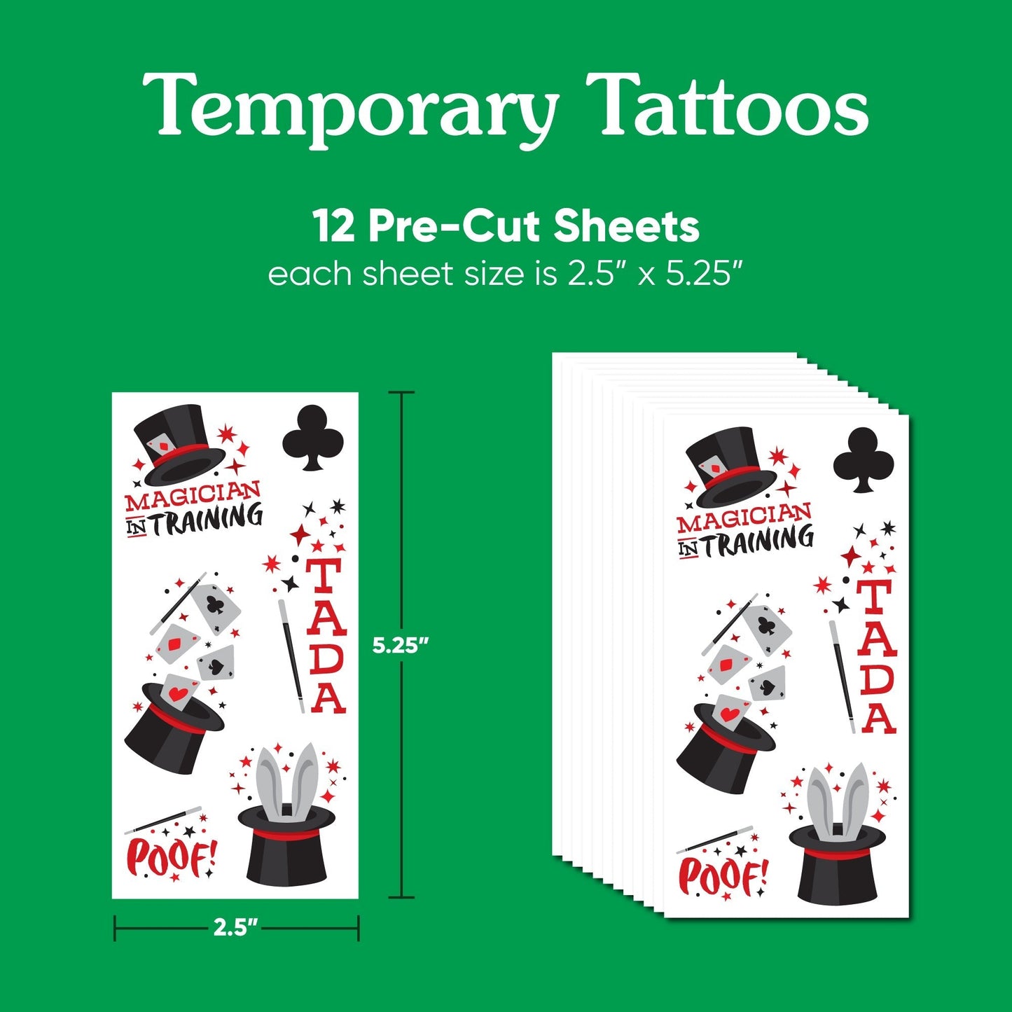 Magic Show Temporary Tattoos - 72 Ct