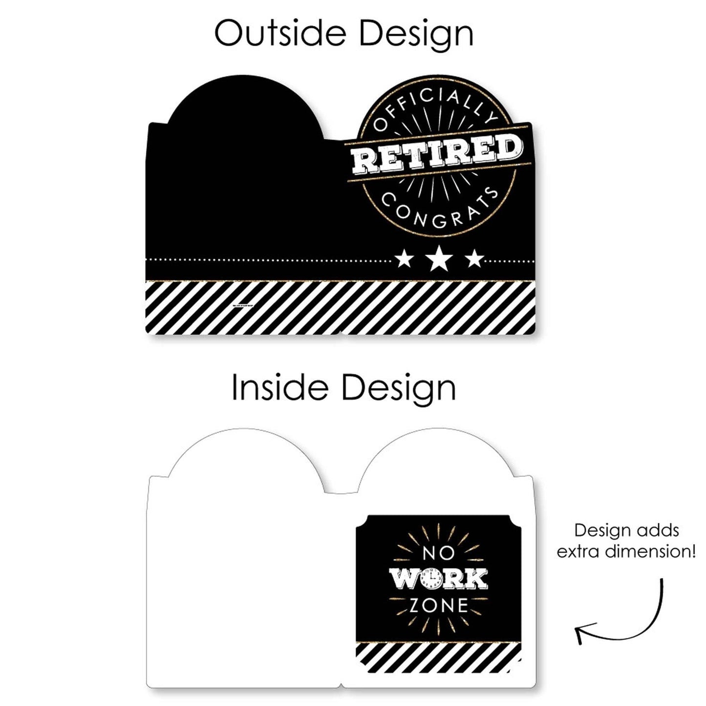 Happy Retirement - Congratulations Giant Greeting Card - Big Shaped Jumborific Card - 16.5 x 22 inches