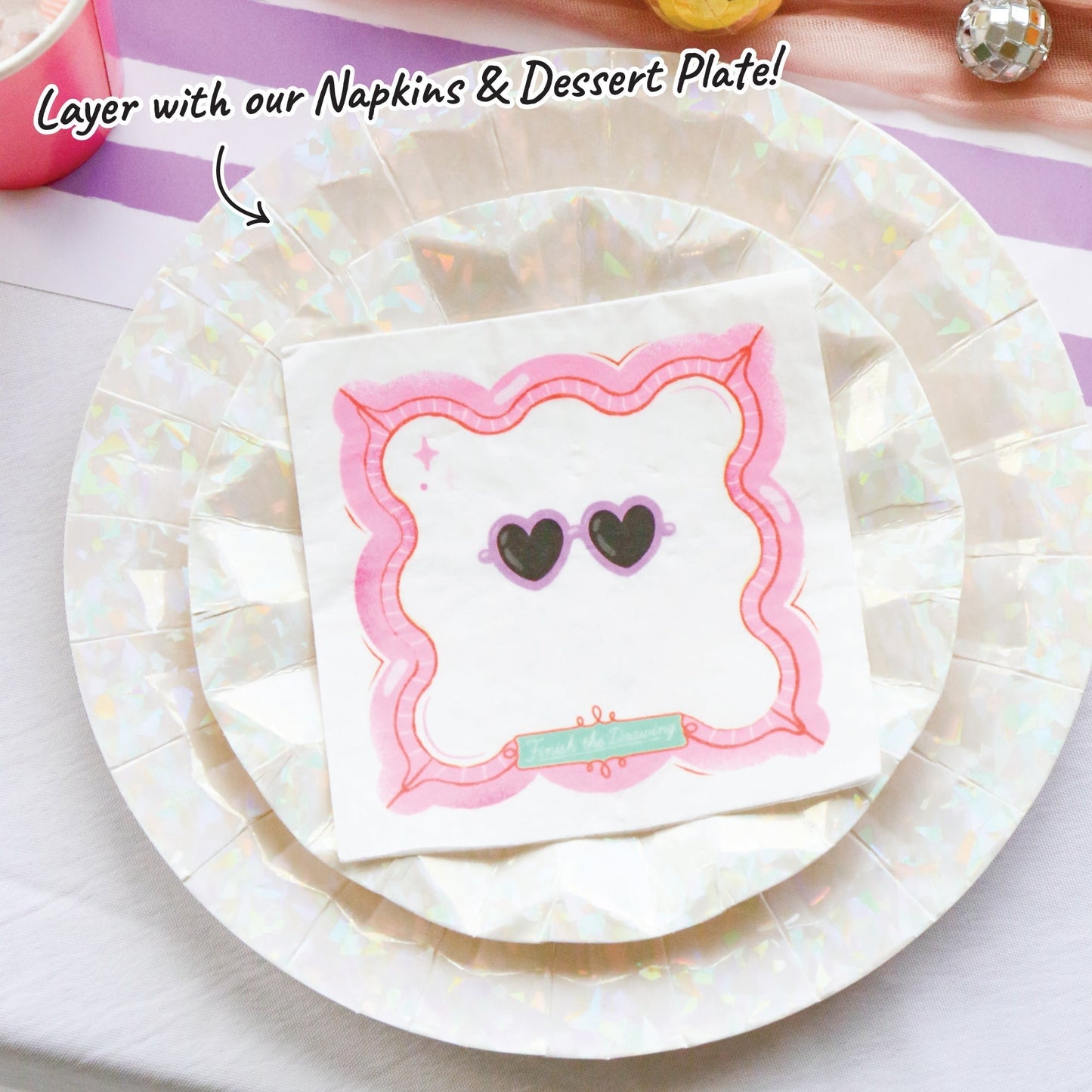 Iridescent White - Dinner Plates - 25 Ct