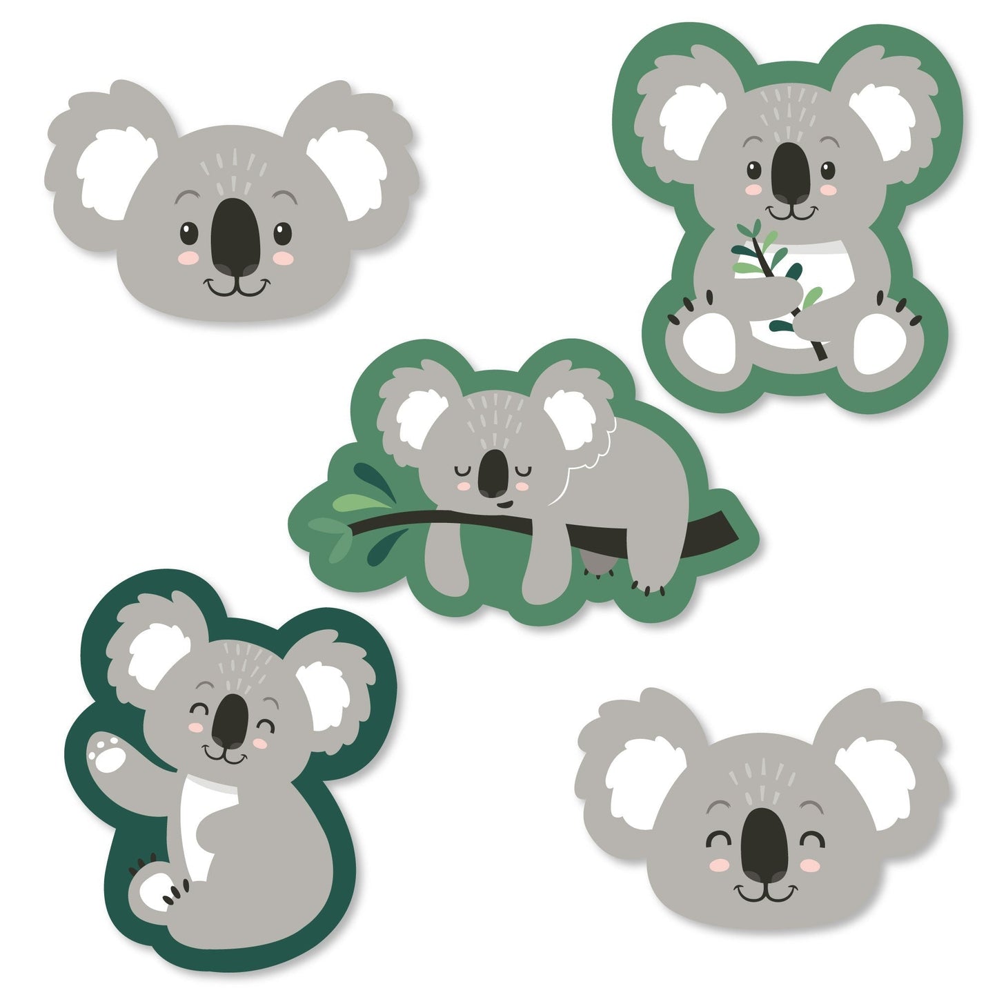 Koala Cutie - DIY Shaped Bear Birthday Party and Baby Shower Cut-Outs - 24 Count