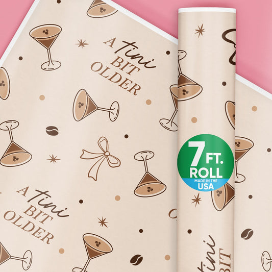 A Tini Bit Older Espresso Wrapping Paper