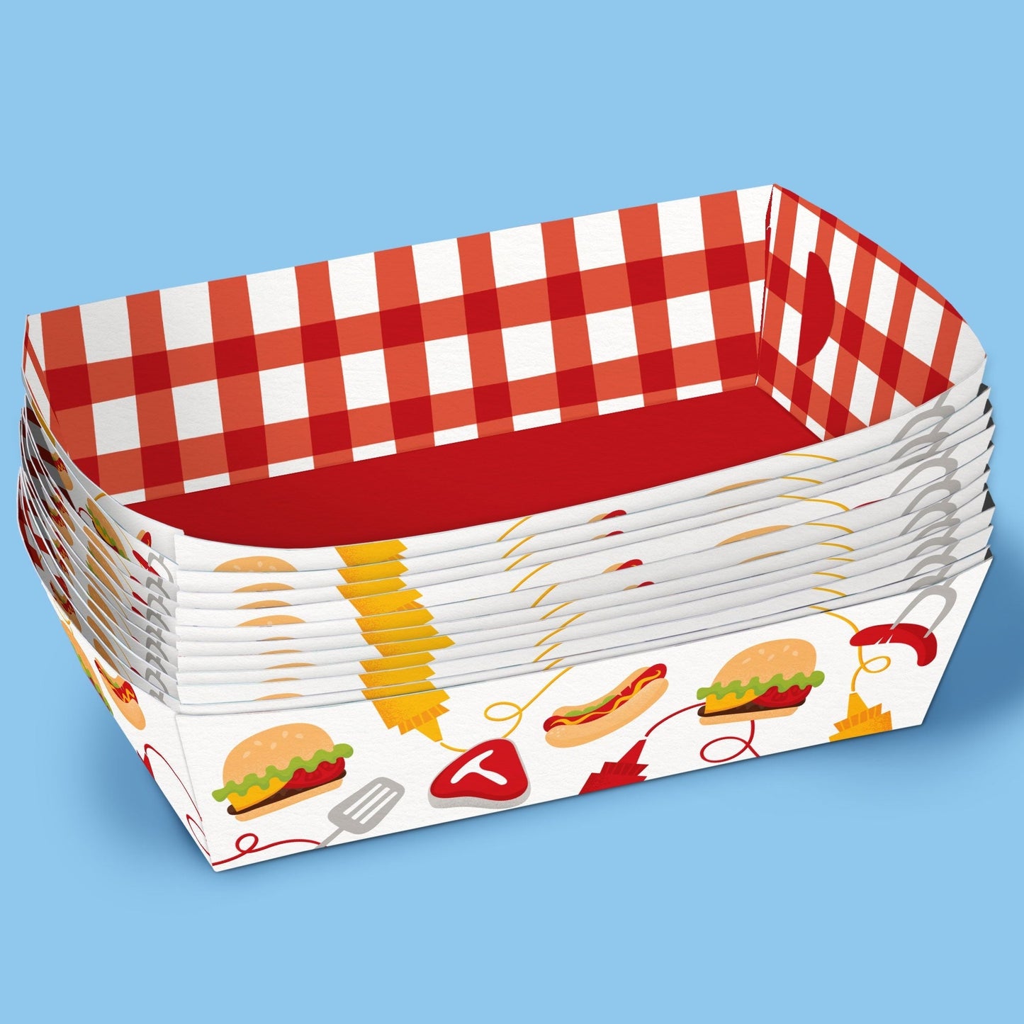 Fire Up the Grill Paper Food Trays - 12 Ct