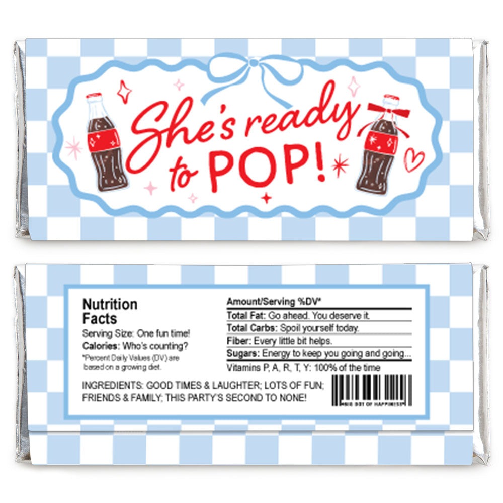 She's Ready to Pop Candy Bar Wrapper - 24 Ct