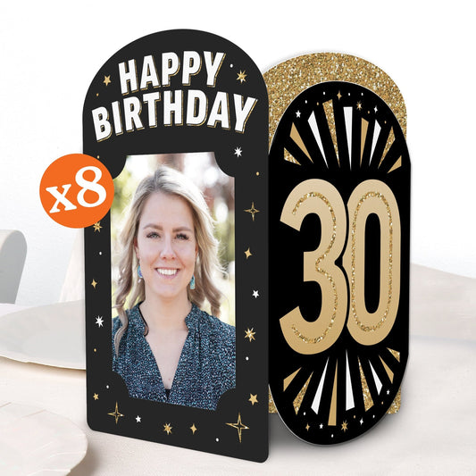 30th Birthday Photo Centerpieces - 8 Ct