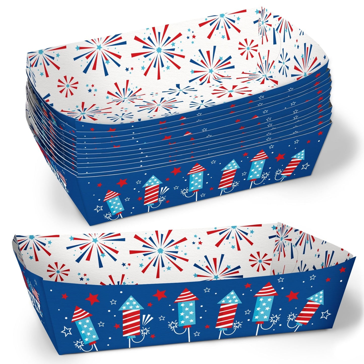 4th of July Paper Food Trays