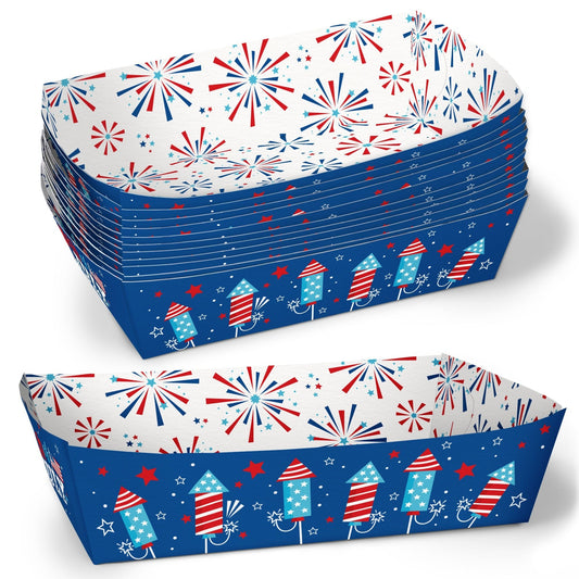 4th of July Paper Food Trays