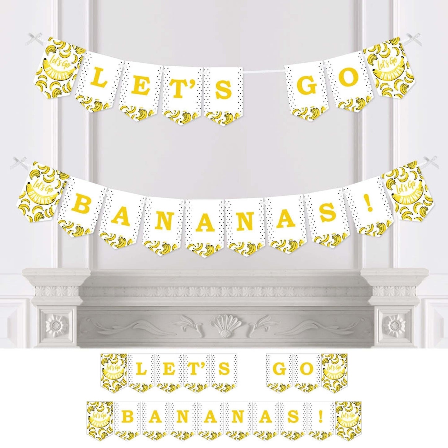 Let's Go Bananas - Tropical Party Bunting Banner - Party Decorations - Let's Go Bananas