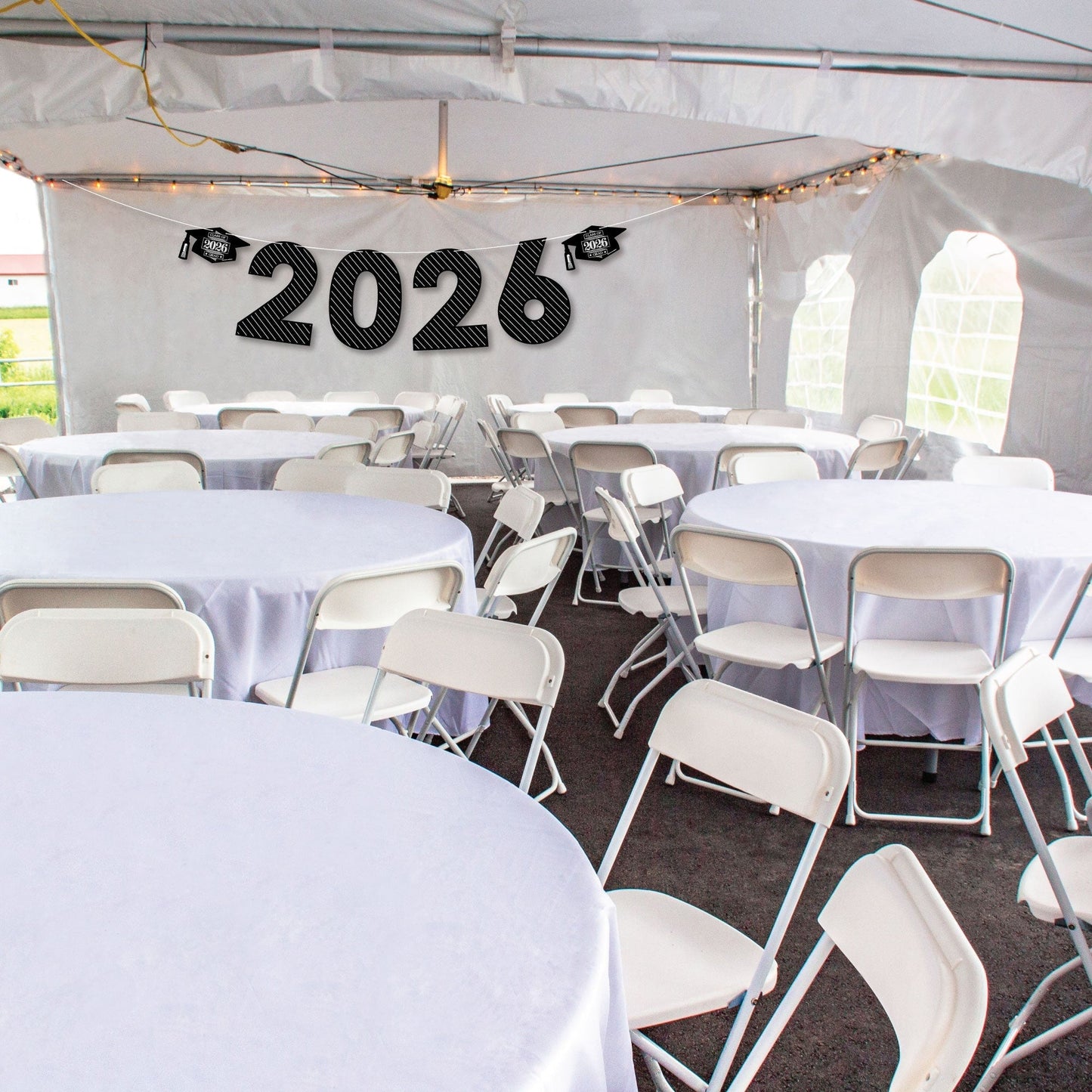 Graduation Cheers - Large Graduation Party Decorations - 2026 - Outdoor Letter Banner