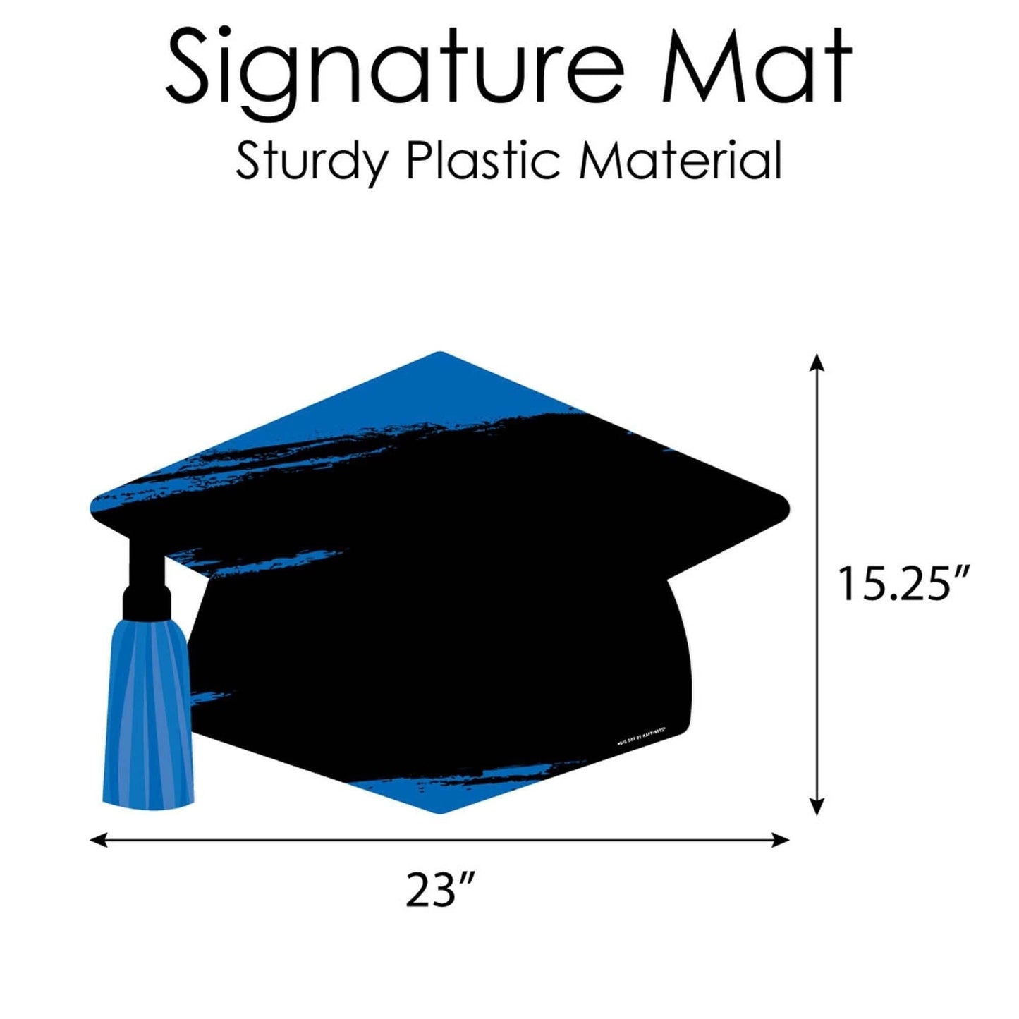 Blue Grad - Best is Yet to Come - Grad Cap Guest Book Sign - Royal Blue Graduation Party Guestbook Alternative - Signature Mat