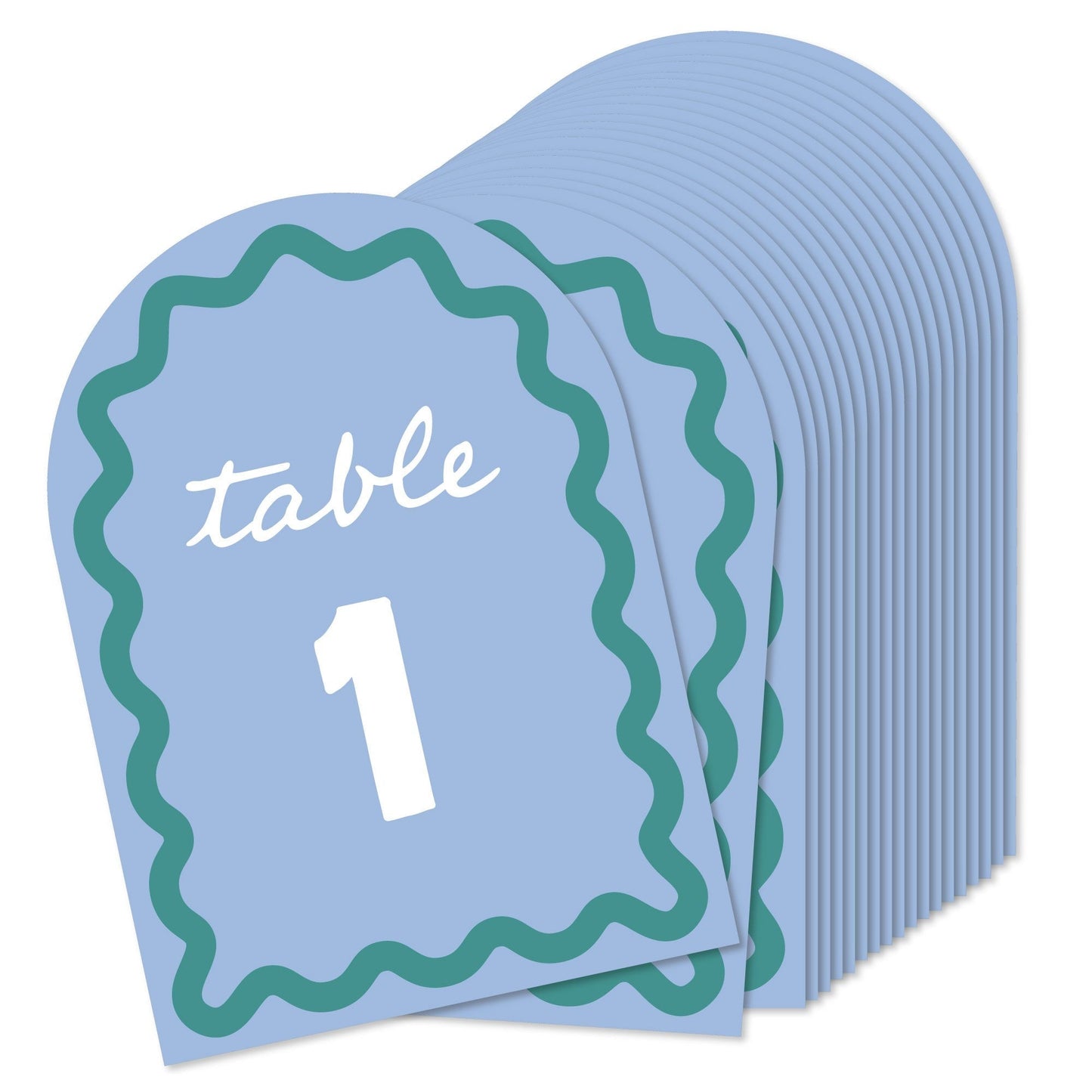 Wavy Table Numbers - 20 Ct