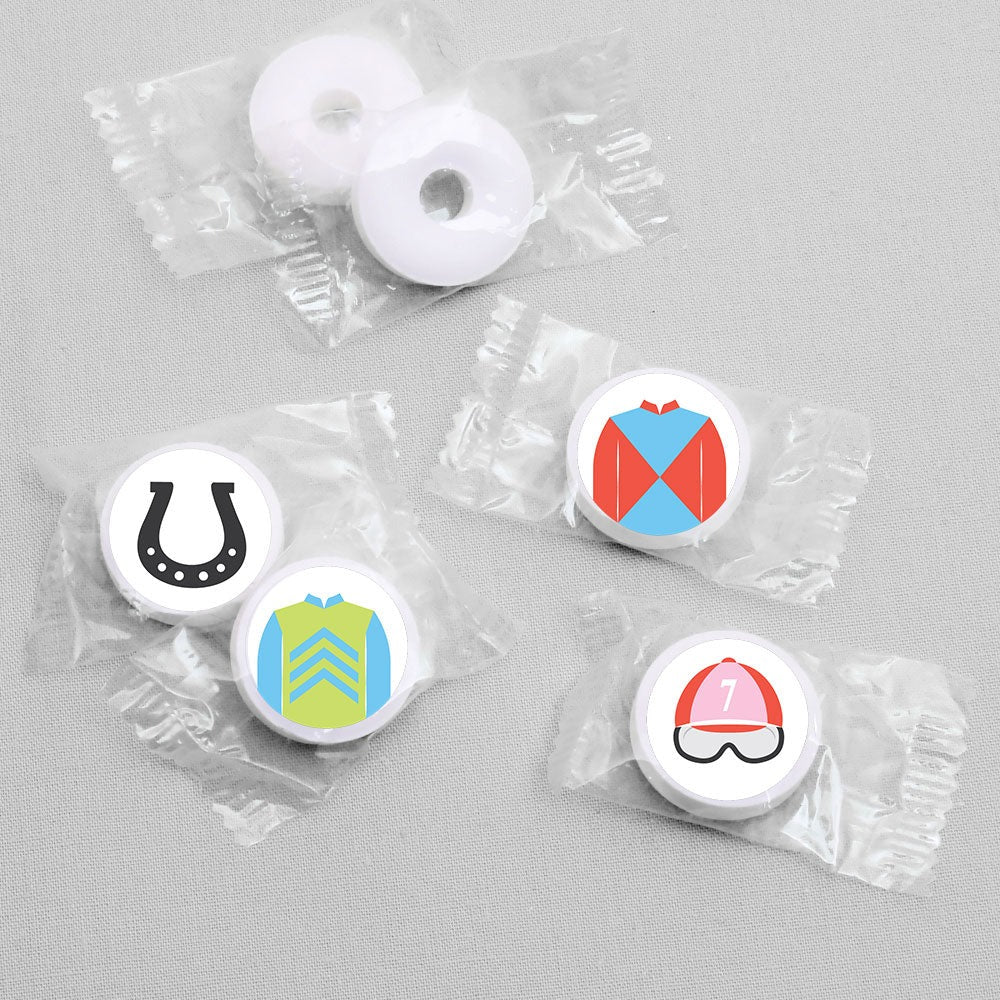 Derby Horse Race Candy Stickers - 1 Sheet of 108