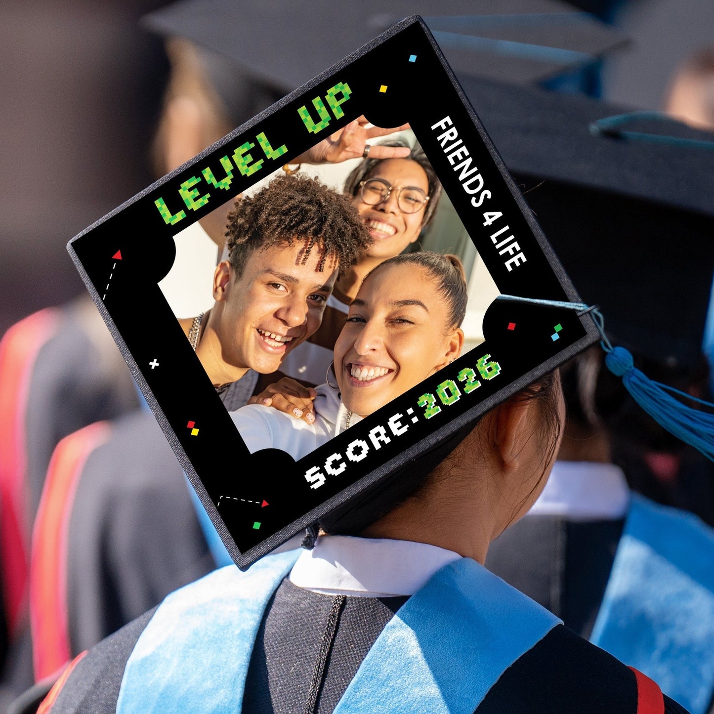 Custom Photo Game Over Grad Cap Cover