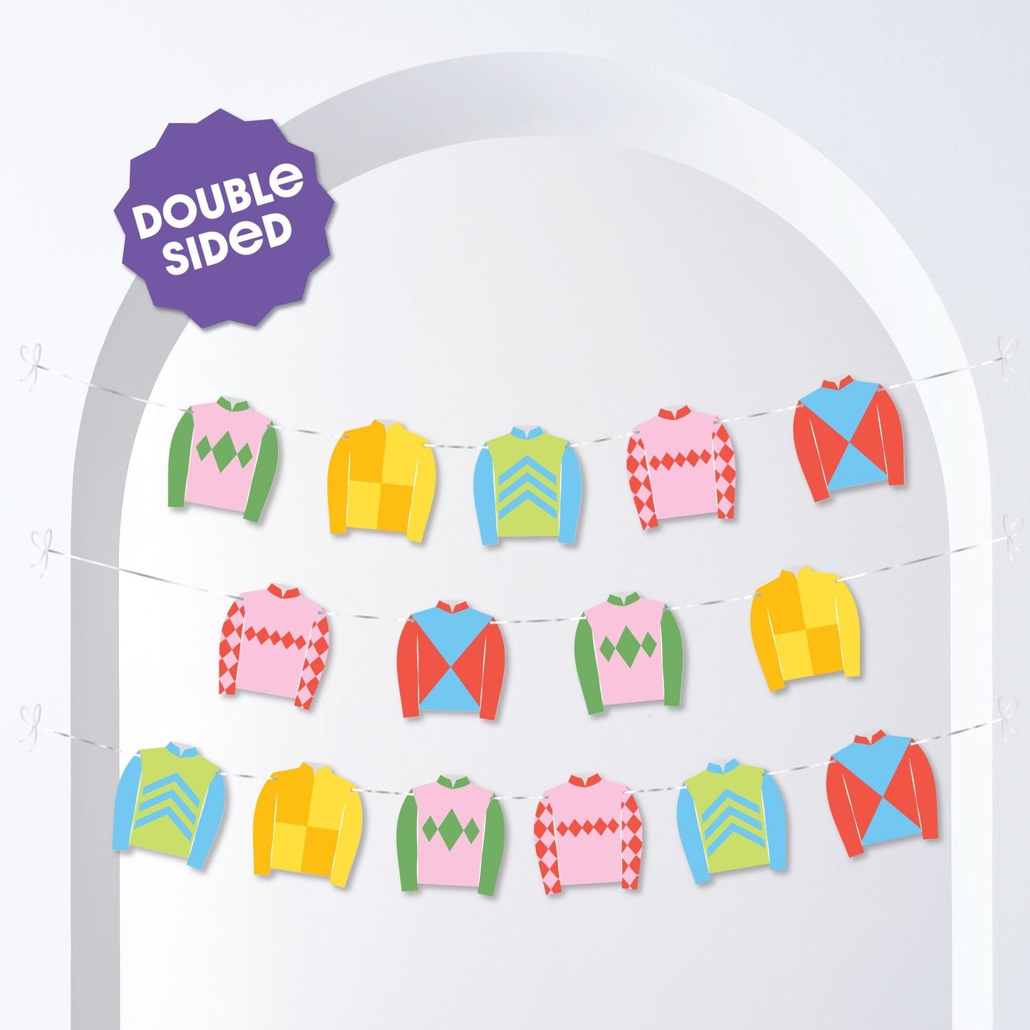 Derby Horse Race Garland Banner - 15 Pc