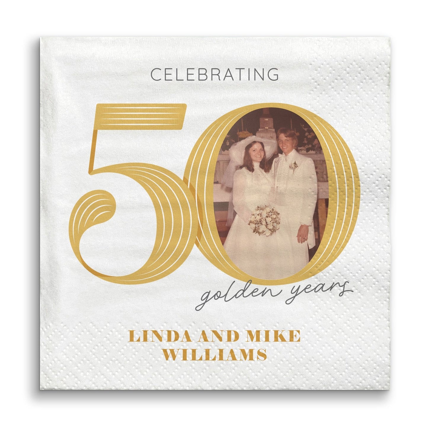 Custom Photo Napkins - 50th Wedding Anniversary