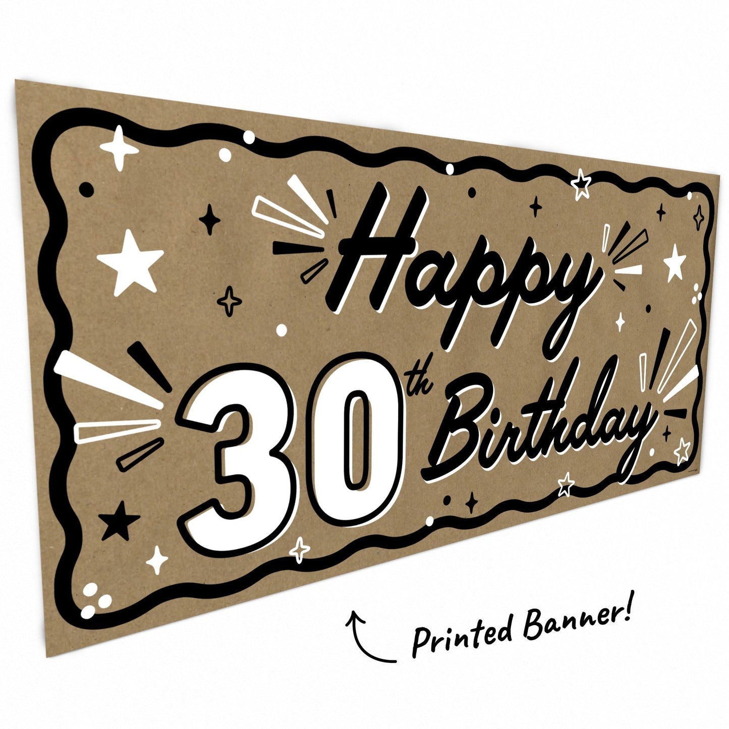30th Birthday Kraft Banner