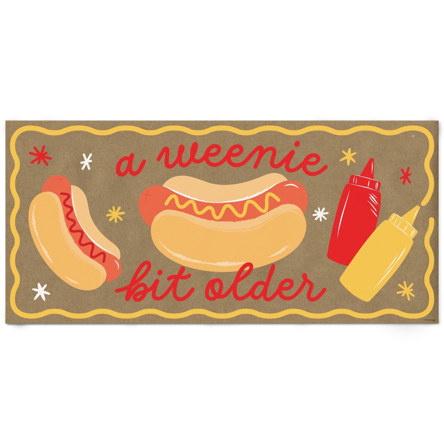 Hot Dog Kraft Banner