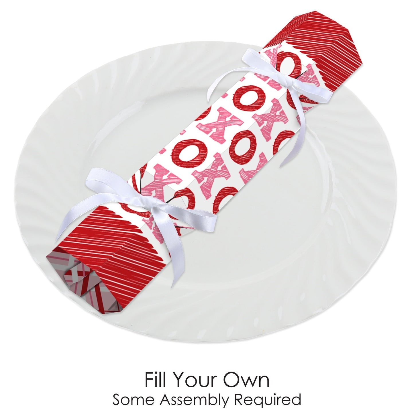 Conversation Hearts - No Snap Valentine’s Day Party Table Favors - DIY Cracker Boxes - Set of 12