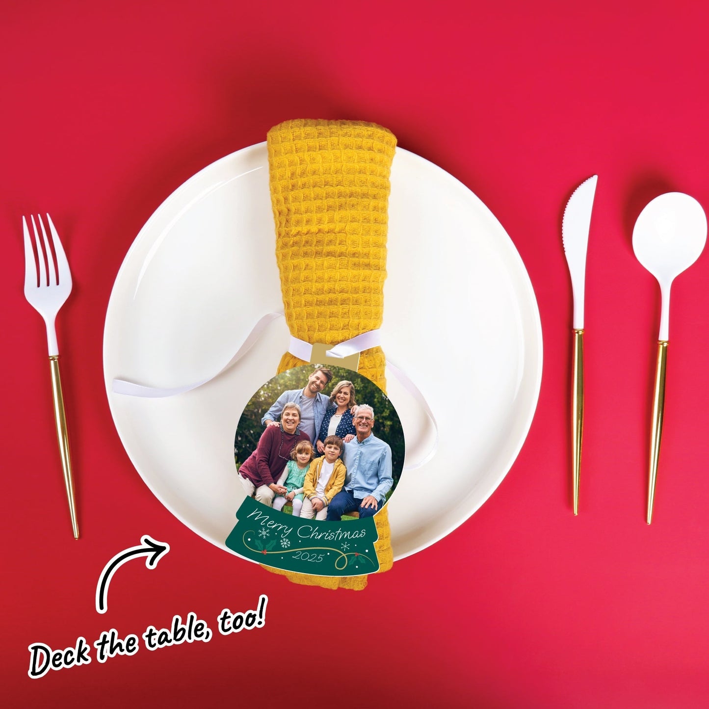 Custom Photo Snowglobe Tree Ornaments - 12 Ct