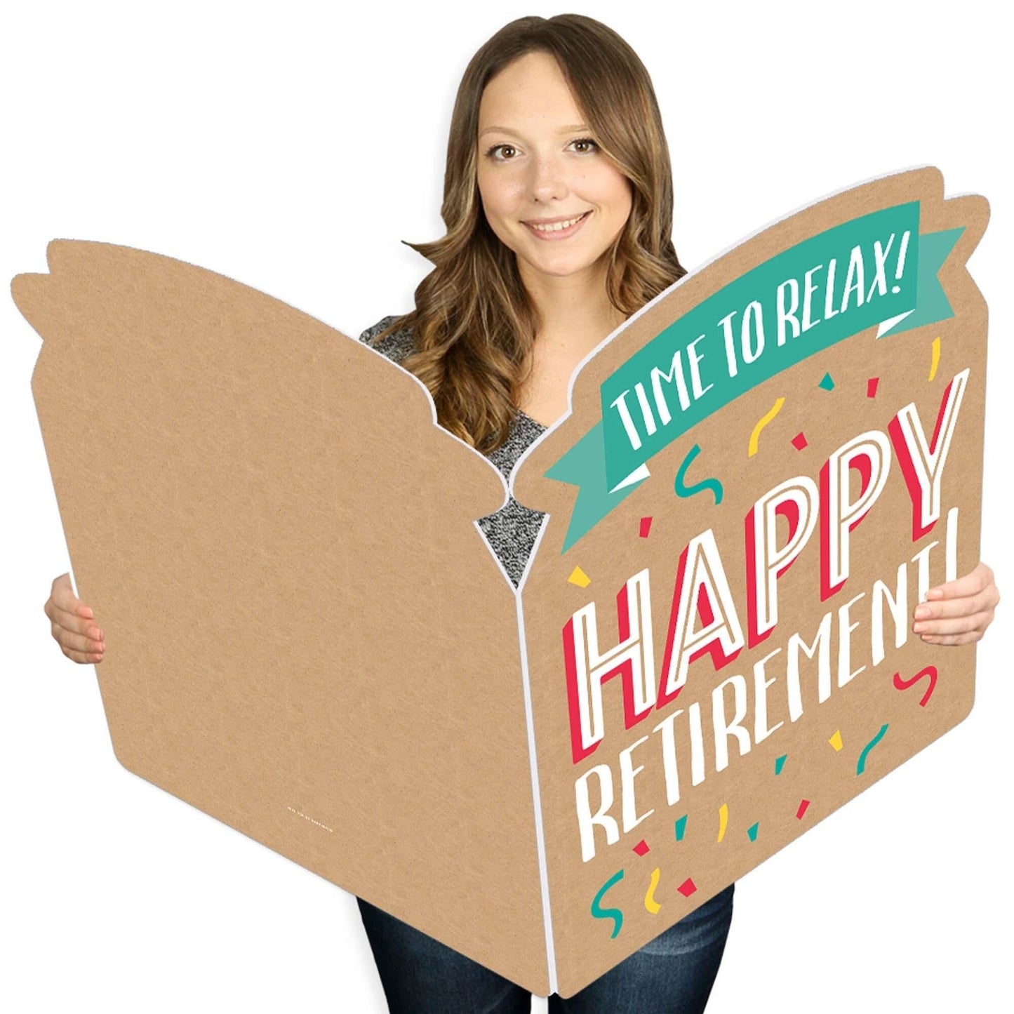 Retirement - Congratulations Giant Greeting Card - Big Shaped Jumborific Card - 16.5 x 22 inches