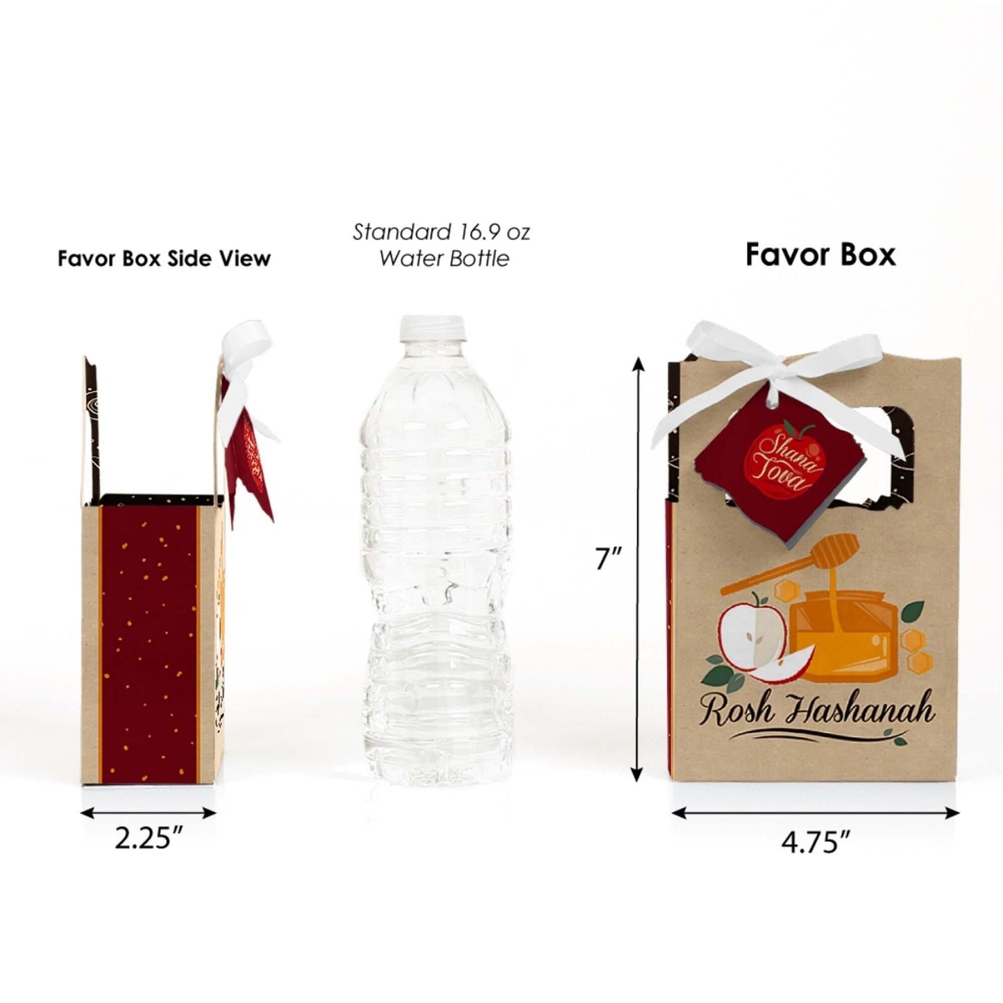 Rosh Hashanah - Jewish New Year Gift Favor Boxes - Set of 12
