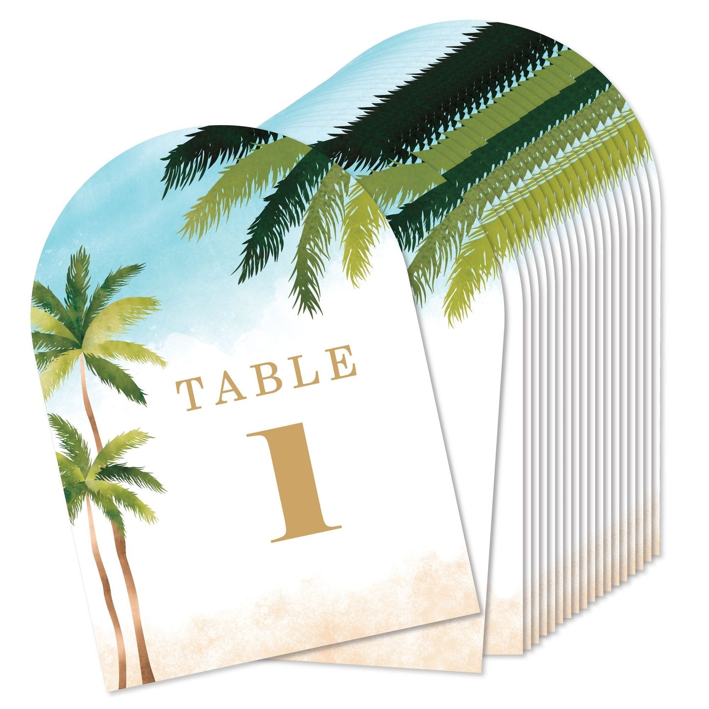 Beach Wedding Table Numbers - 20 Ct