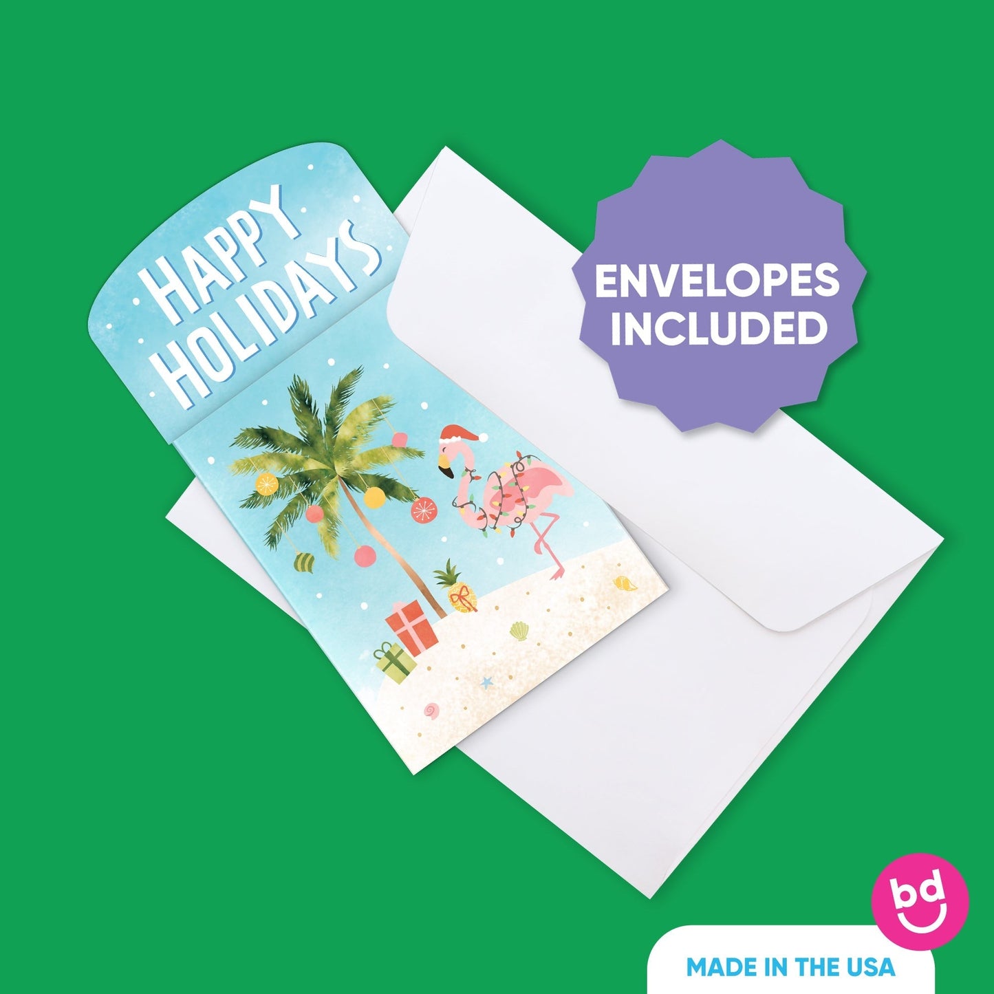 Beach Christmas Nifty Gifty Card Holders - 8 Ct