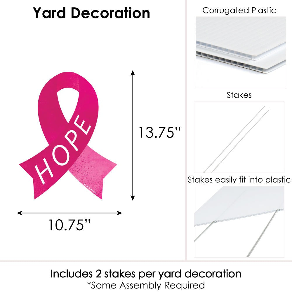 Breast Cancer Awareness Yard Sign - 1 Pc