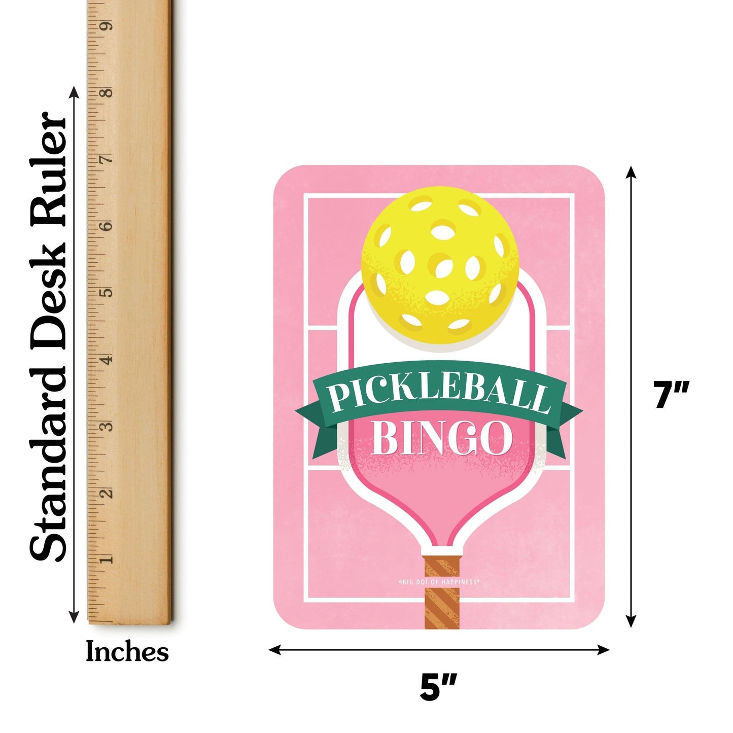 Pink Pickleball Bingo Game - 18 Ct
