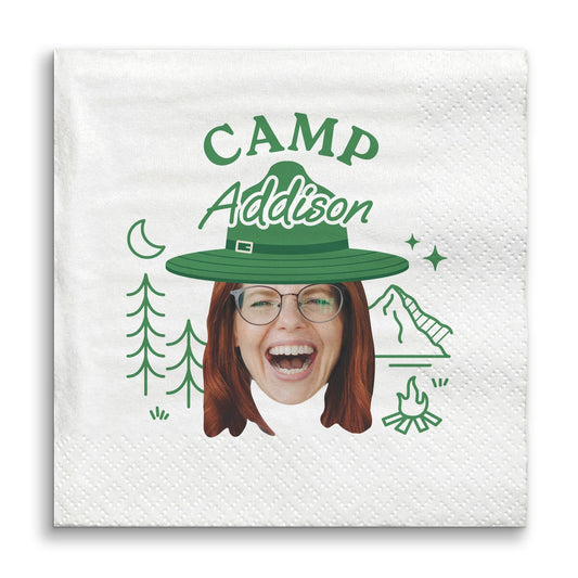 Custom Face Napkins - Camp Bach