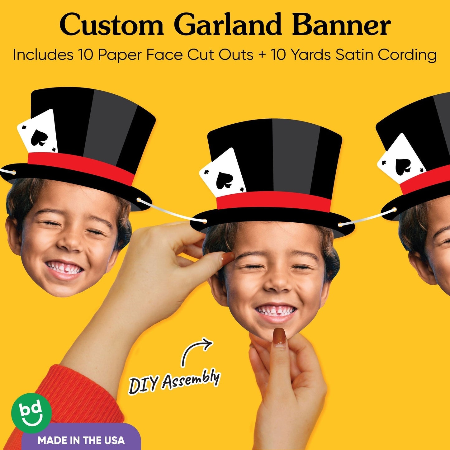 Custom Face Magic Show Garland Banner