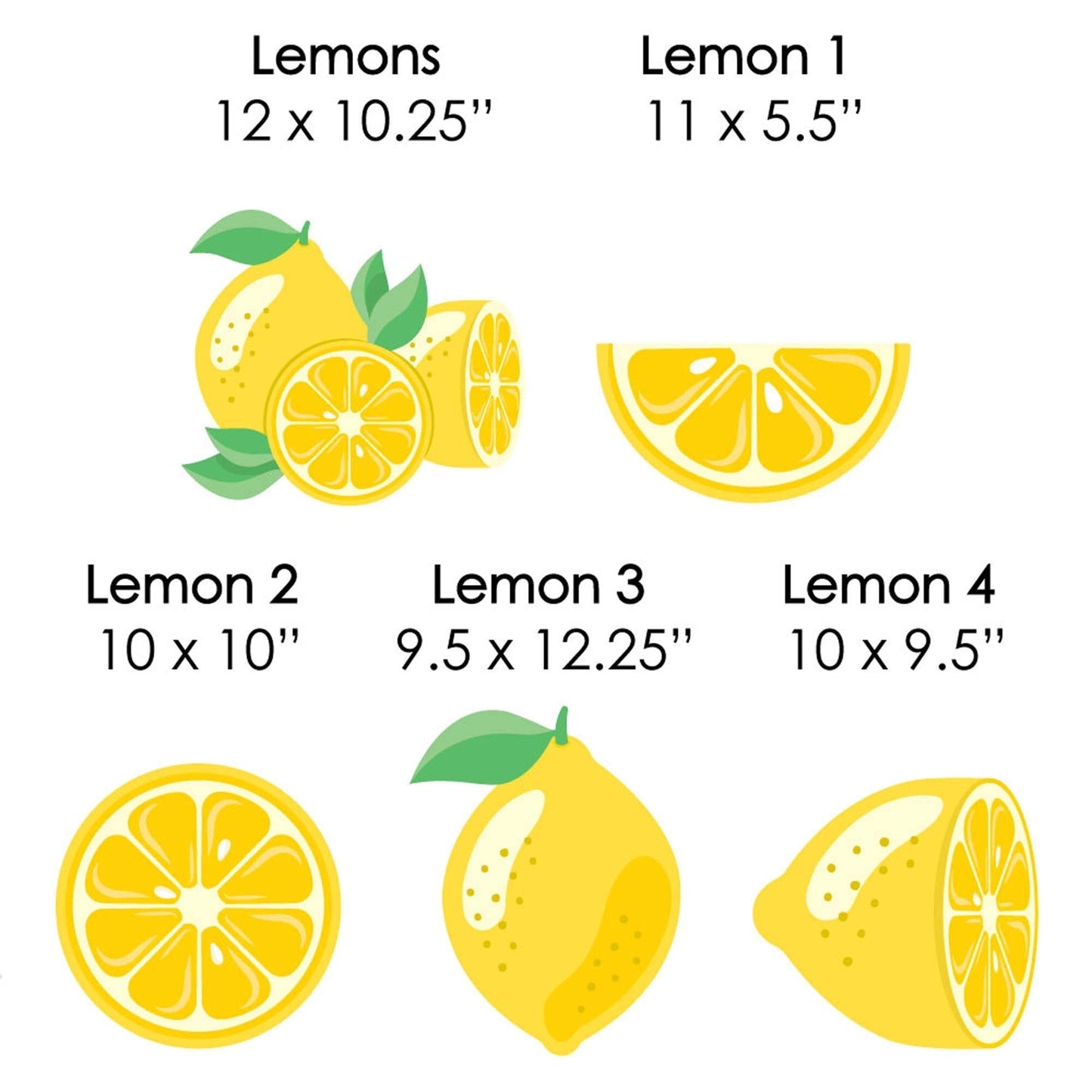 So Fresh - Lemon - Lawn Decorations - Outdoor Citrus Lemonade Party Yard Decorations - 10 Piece