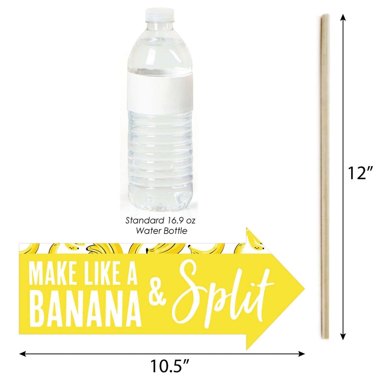 Funny Let's Go Bananas - 10 Piece Tropical Party Photo Booth Props Kit