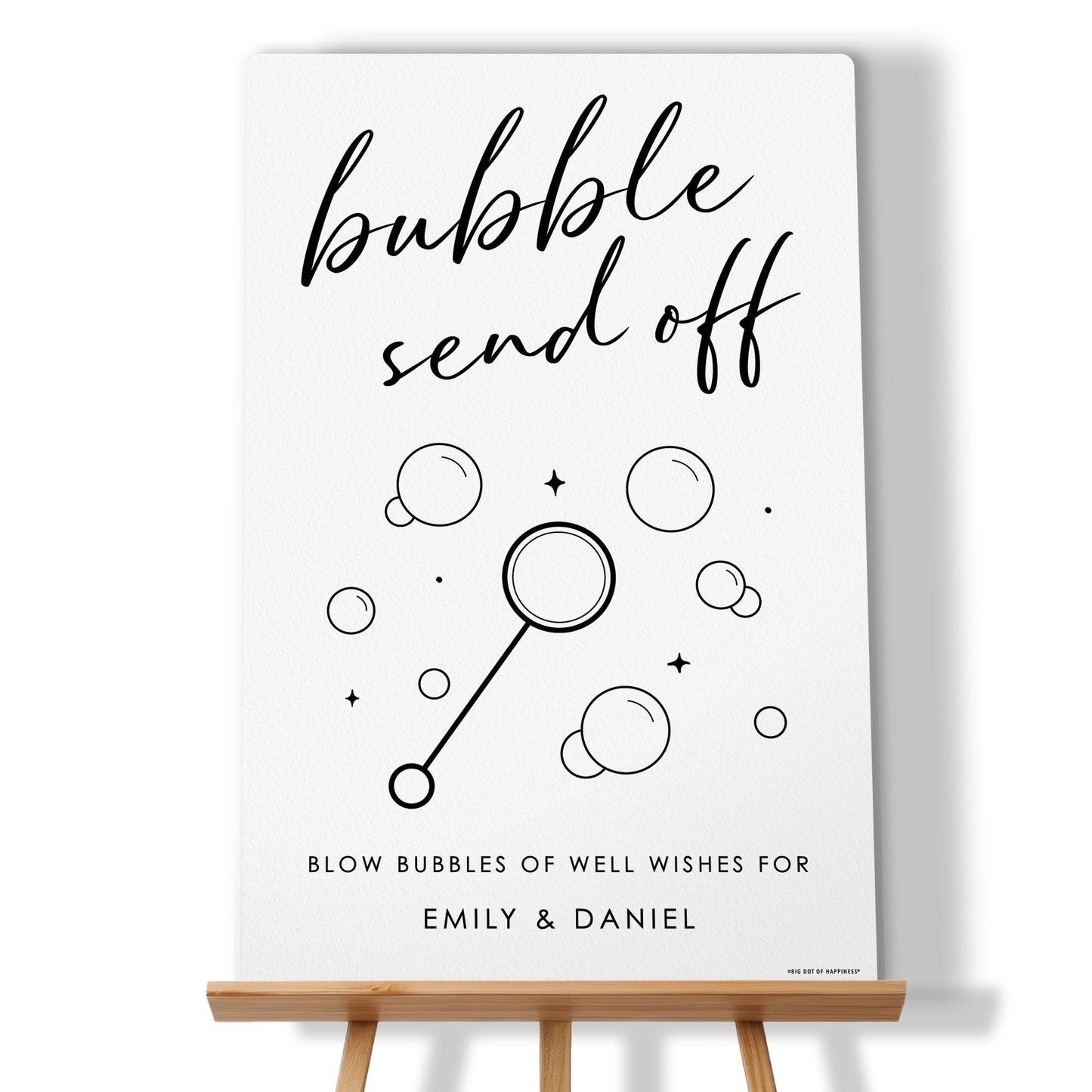Personalized Bubble Send Off Wedding Sign