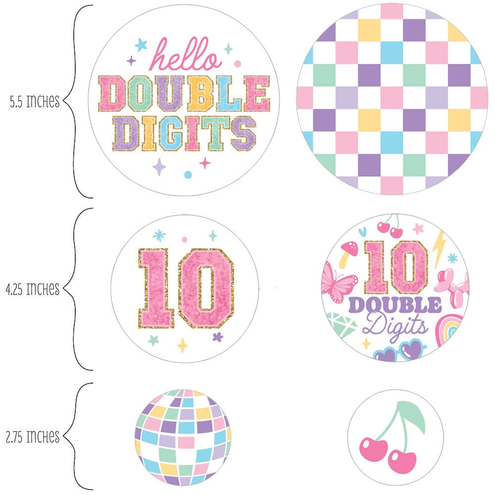 Preppy 10th Birthday Girl Large Confetti - 27 Ct