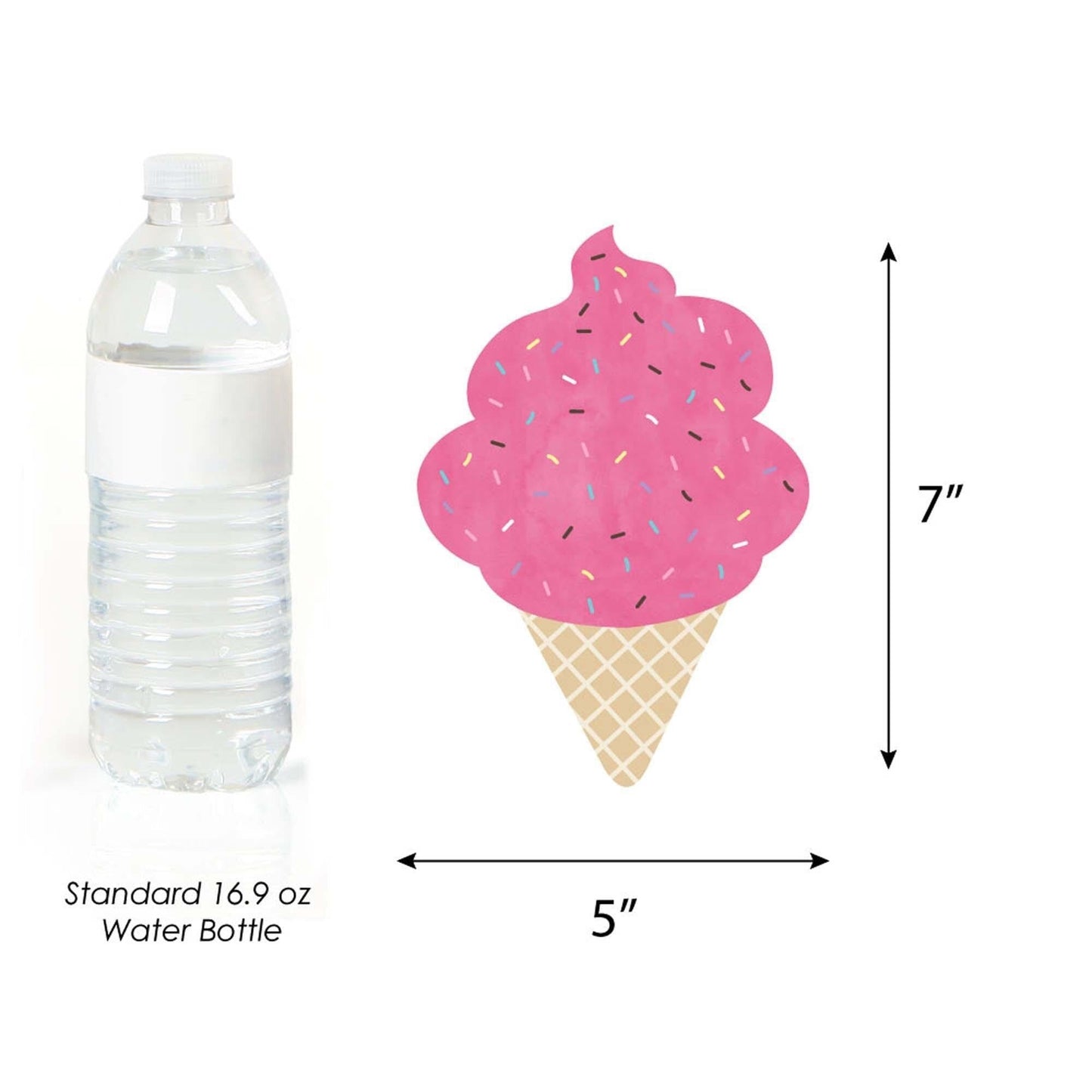 Scoop Up The Fun - Ice Cream - Decorations DIY Sprinkles Party Essentials - Set of 20