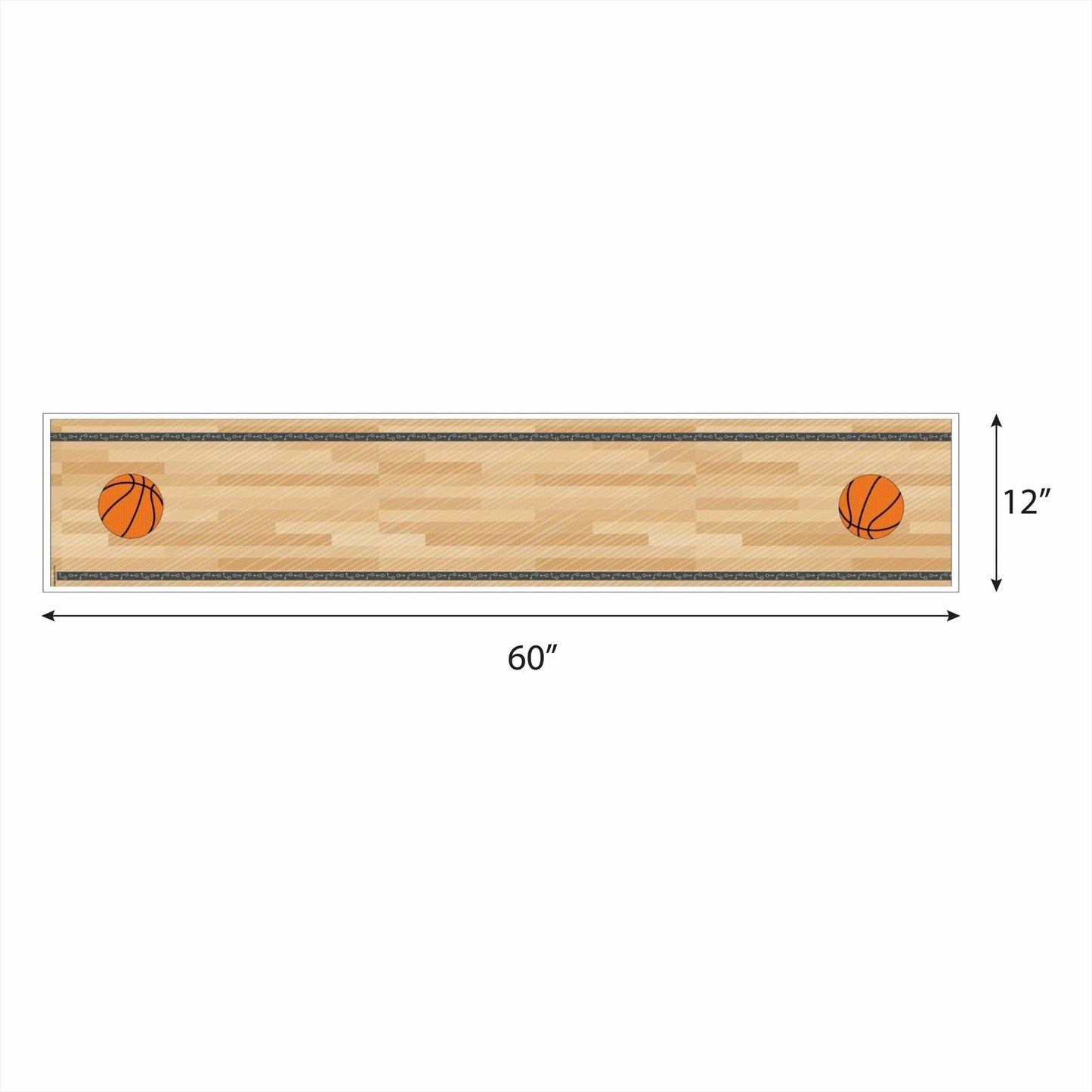 Nothin' But Net - Basketball - Petite Baby Shower or Birthday Party Paper Table Runner - 12" x 60"
