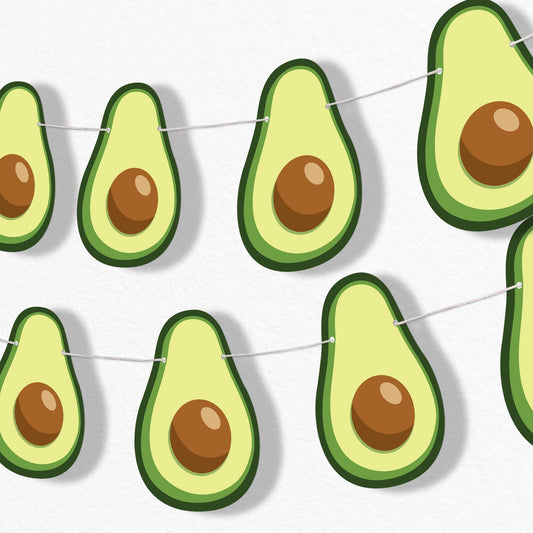 Hello Avocado Garland Banner - 15 Pc