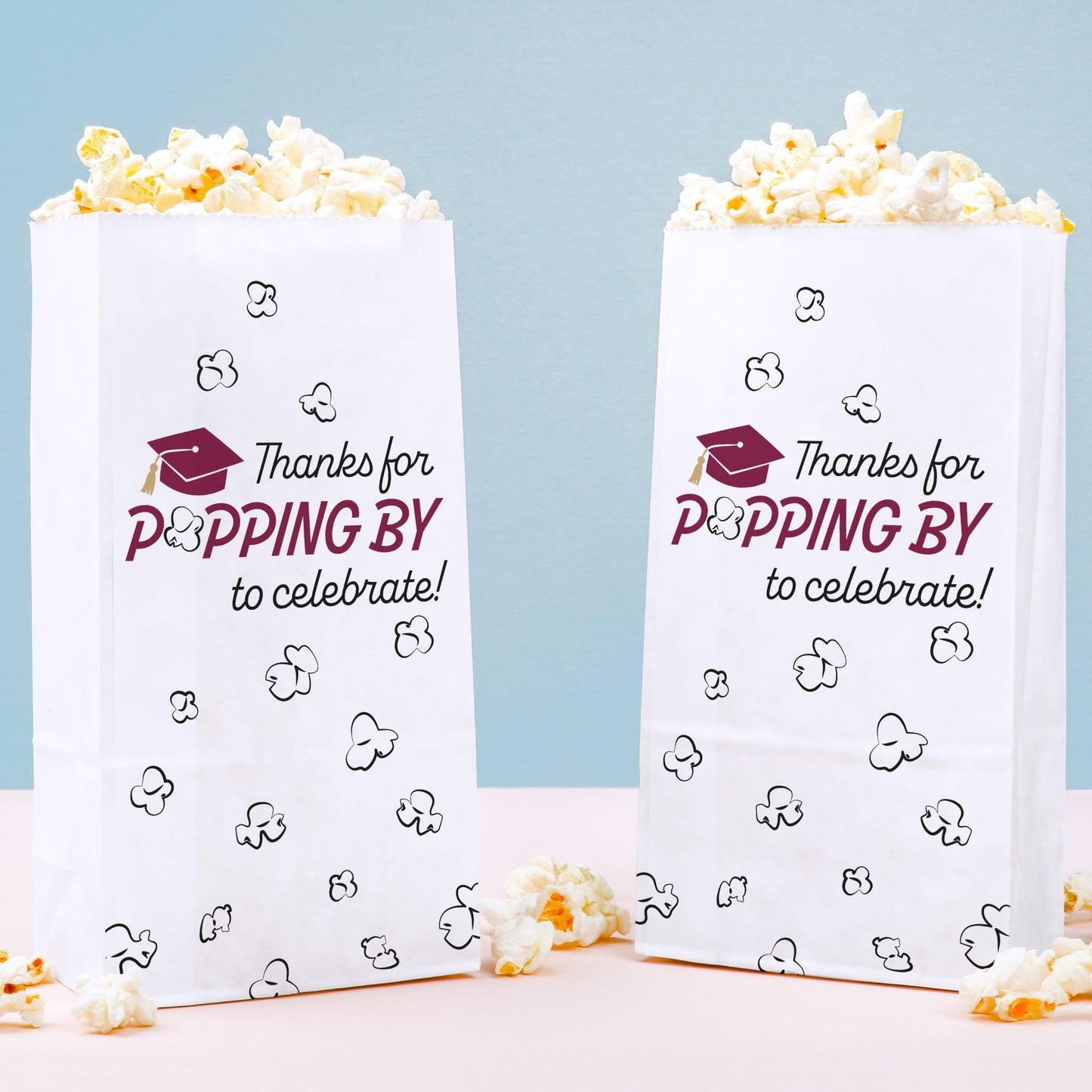 Popcorn Bags - Maroon Grad - 25 Ct