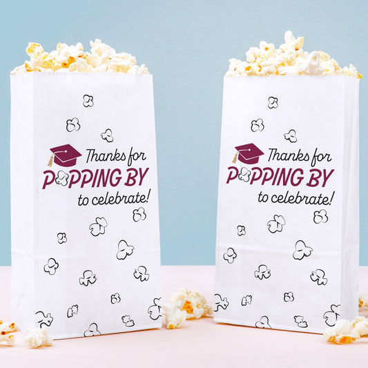 Popcorn Bags - Maroon Grad - 25 Ct