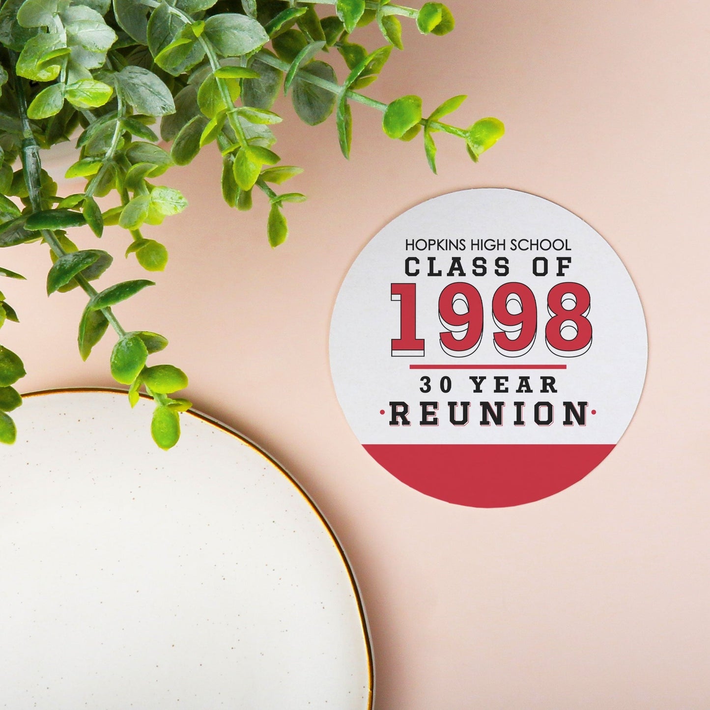 Custom Text Coasters - Class Reunion