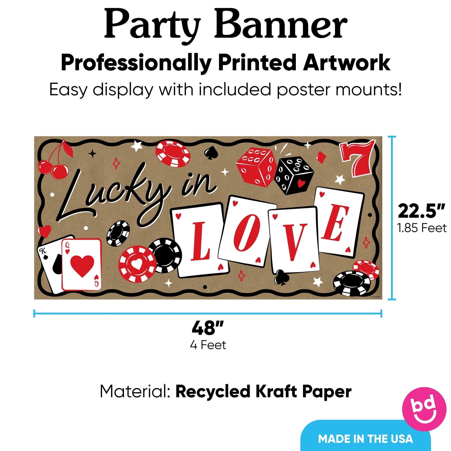 Lucky in Love Kraft Banner