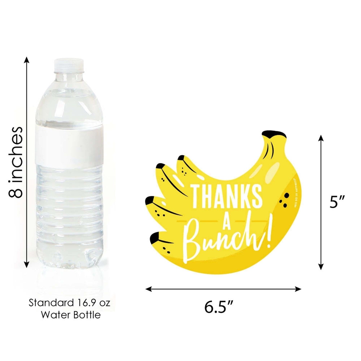 Let's Go Bananas - Shaped Thank You Cards - Tropical Party Thank You Note Cards with Envelopes - Set of 12