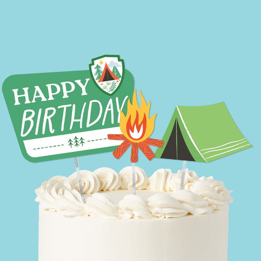 Camping Cake Topper - 3 Pc