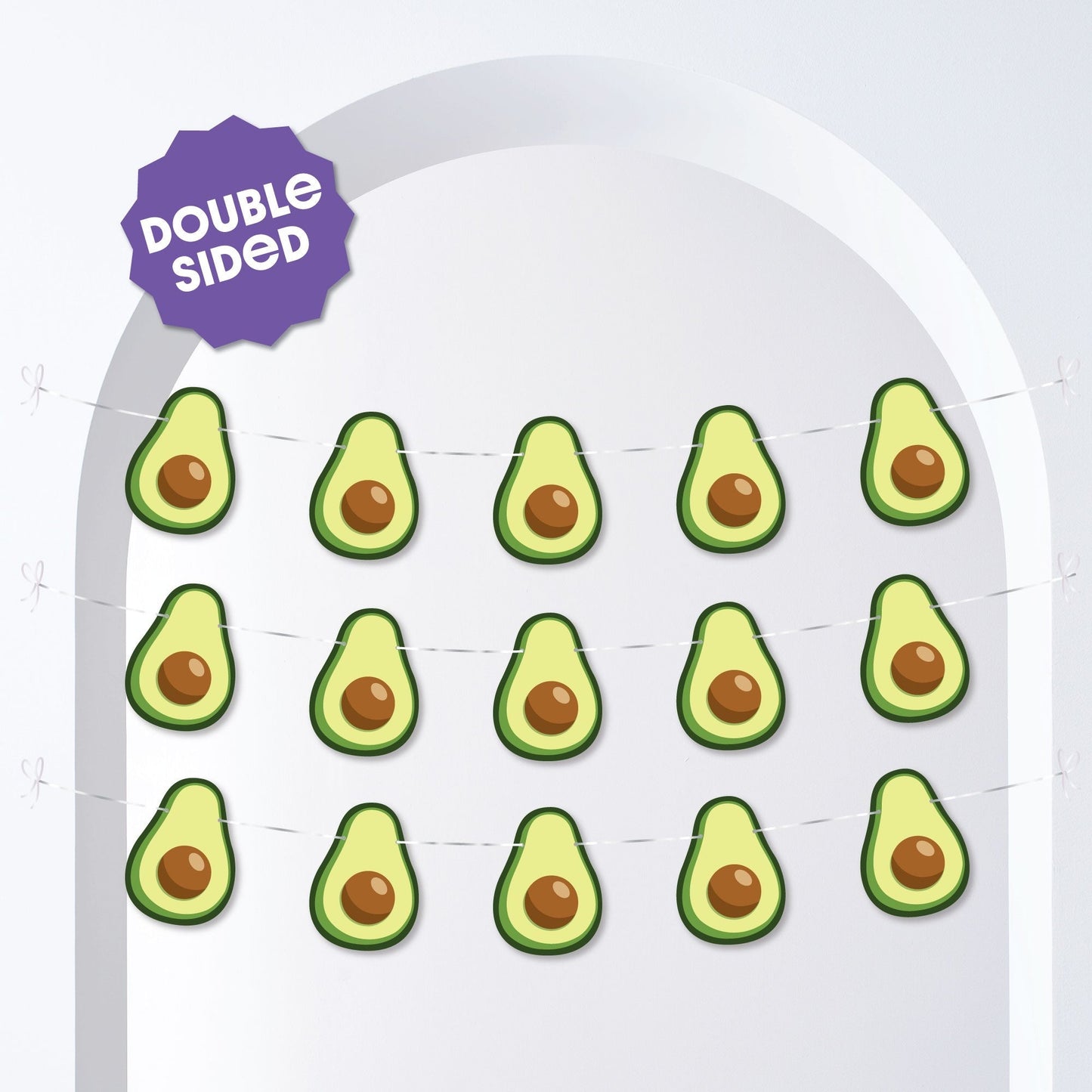 Hello Avocado Garland Banner - 15 Pc