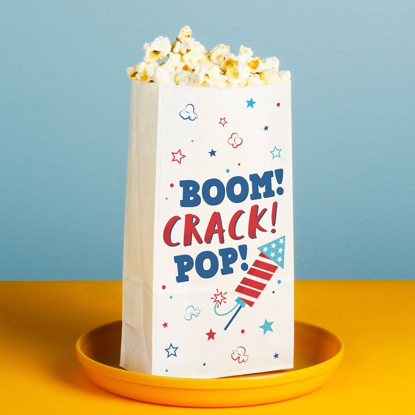 Popcorn Bags - Firecracker 4th of July - 25 Ct