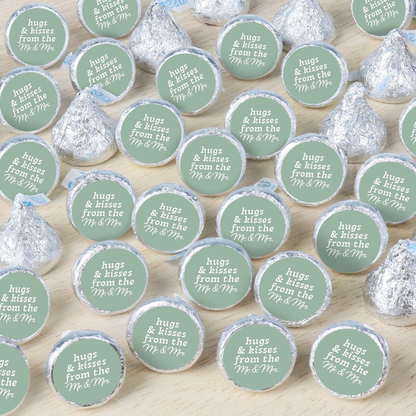 Mr. & Mrs. Wedding Candy Stickers - 324 Ct