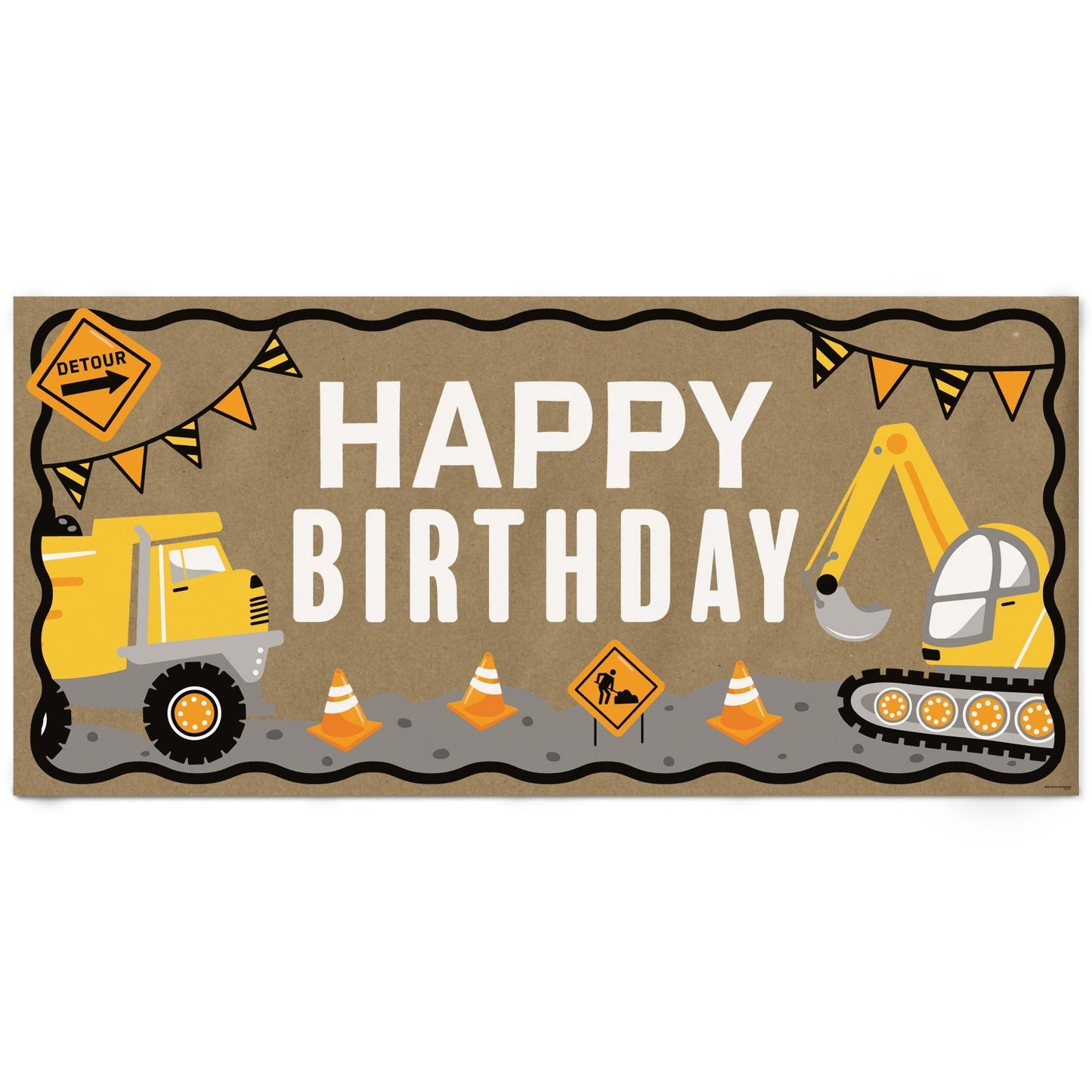 Dig It - Construction Birthday Kraft Banner