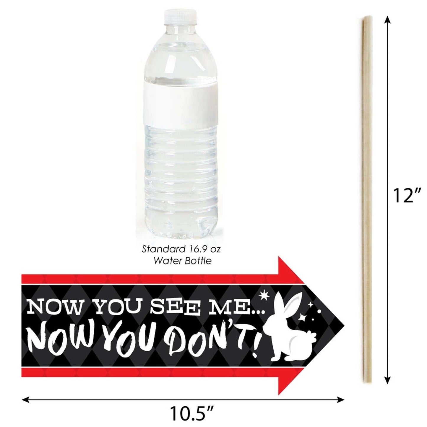 Funny Ta-Da, Magic Show - Magical Birthday Party Photo Booth Props Kit - 10 Piece