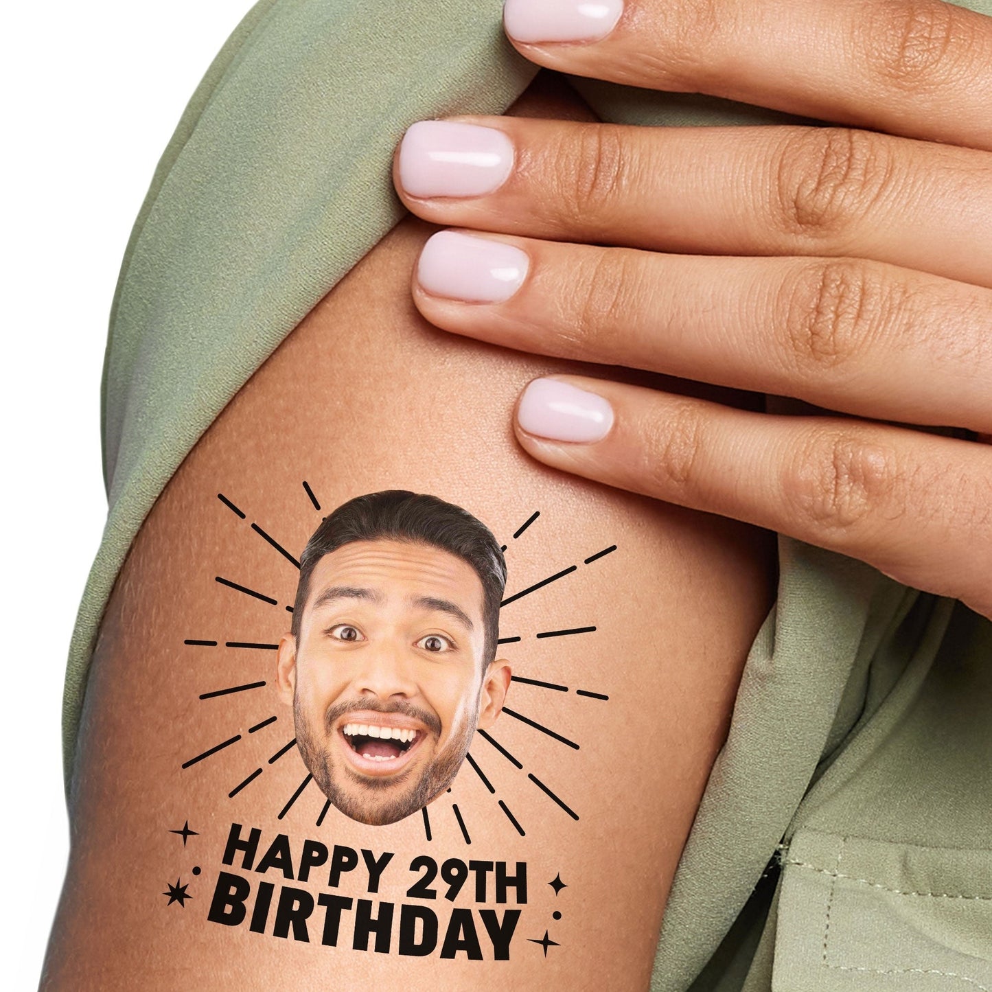 Custom Adult Happy Birthday Temporary Tattoos - 12 Ct